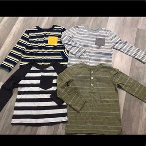 Toddler Boy Long Sleeve Striped Shirt Lot 2T